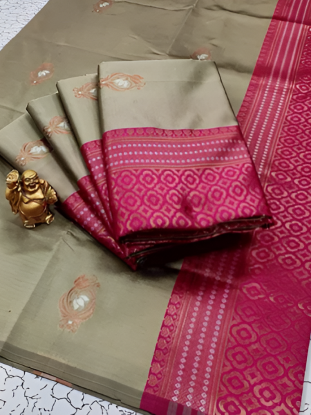 LADIES PRINTED TUSSAR SILK SAREE